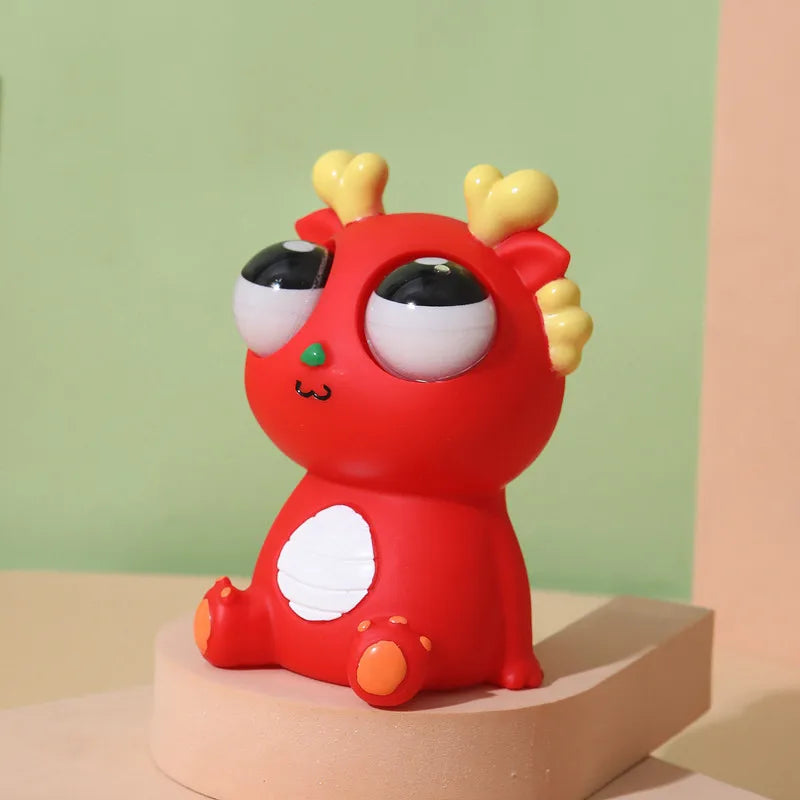 Squeeze-Activated Pop-Up Dragon Toy | Sensory Decompression Stress Relief
