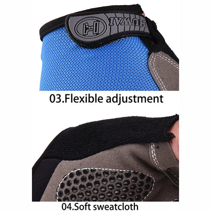 Fingerless Gym Gloves for Men & Women - Anti-Slip Breathable Workout & Cycling Gloves