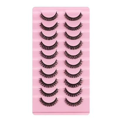 10Pairs 3D Mink Lashes Russian Strip Lash | Dramatic False Eyelashes for a Bold Look