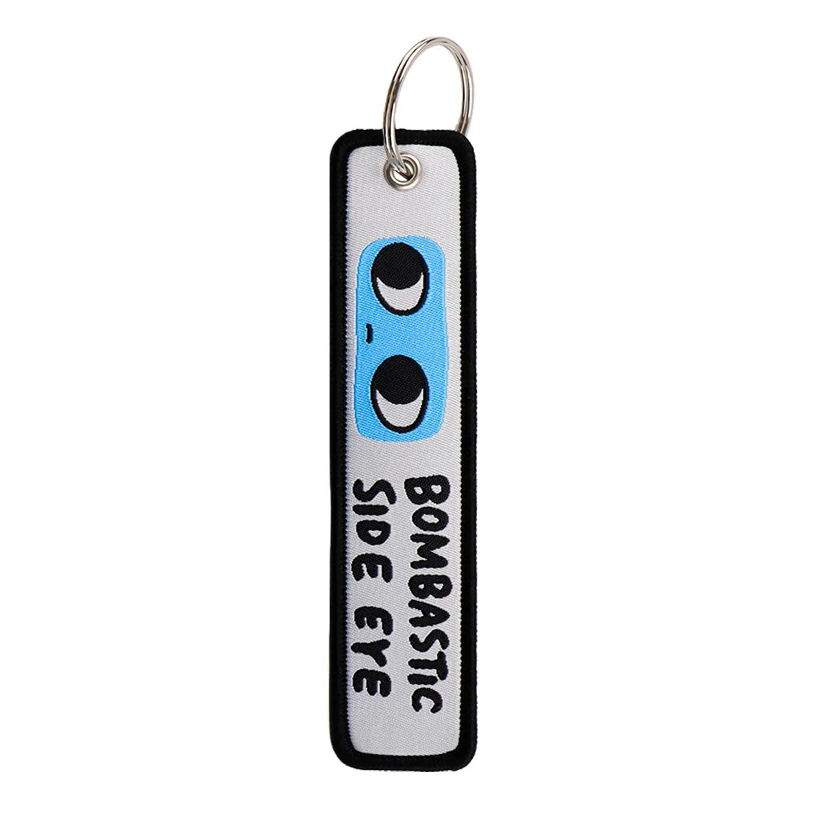 No Risk No Fun Embroidery Keychain | Motorcycle Key Fob Gift
