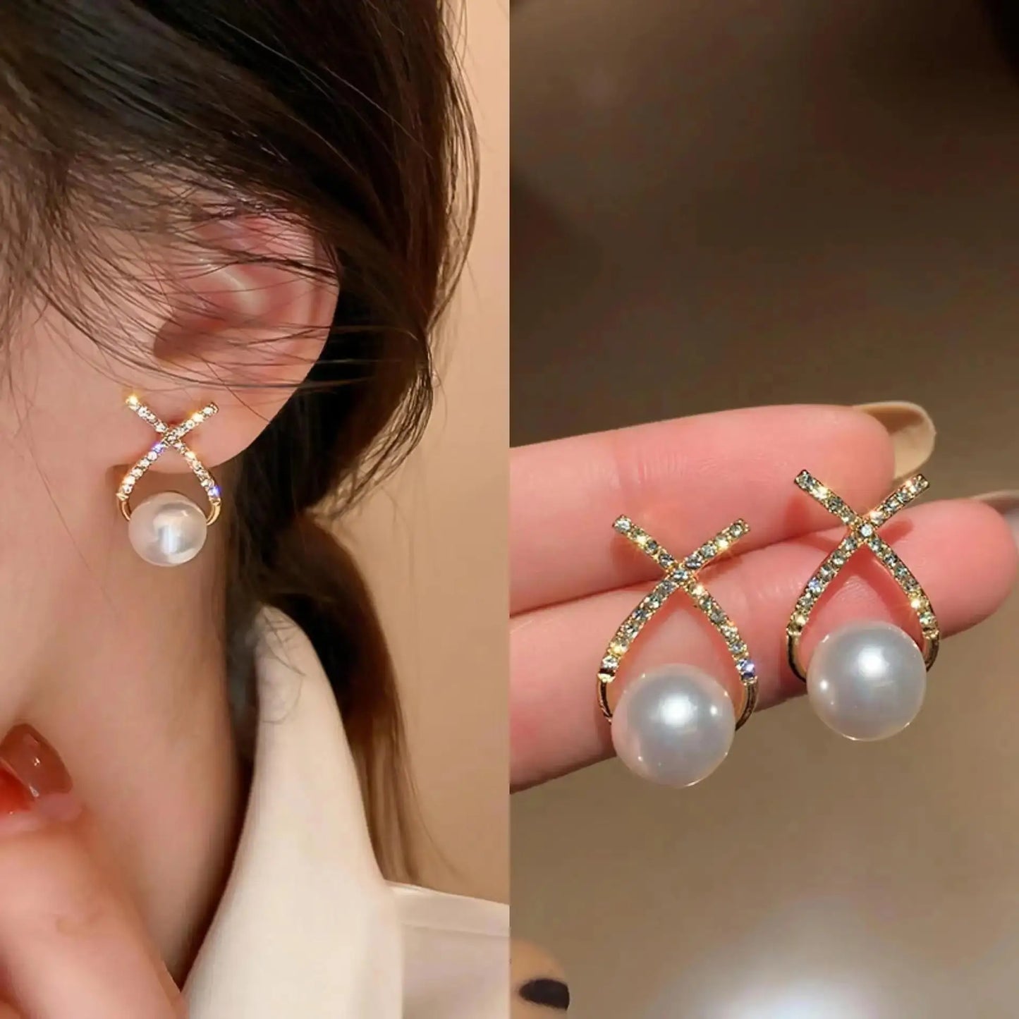 Korean Fashion Seven Star Zircon Earrings | Luxury Crystal Stars Stud Earrings