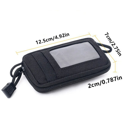 Waterproof Camping EDC Pouch | Tactical Key Purse Wallet with Card Slots and Zippers