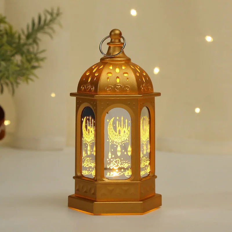 LED Star Moon Candlestick Light | Ramadan Decoration with Castle Wind Lamp