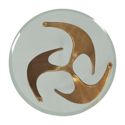 Sabel Clear Glass Top Round Side Table