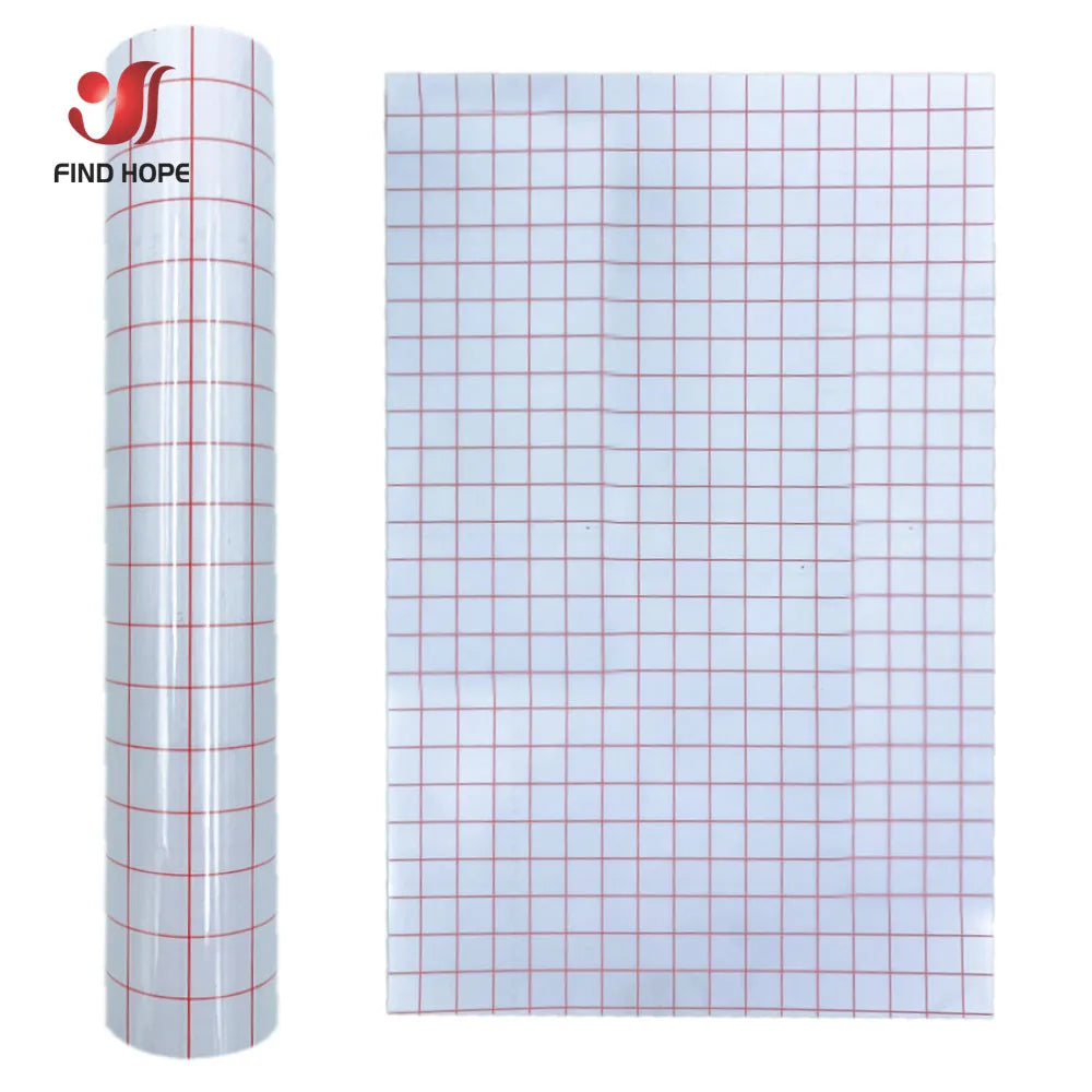 Clear Vinyl Transfer Paper Tape with Alignment Grid | Application Tape for Vinyl Decals