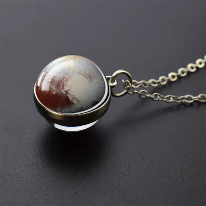 Solar System Galaxy Pendant Necklace | Unisex Astronomy Jewelry Gift
