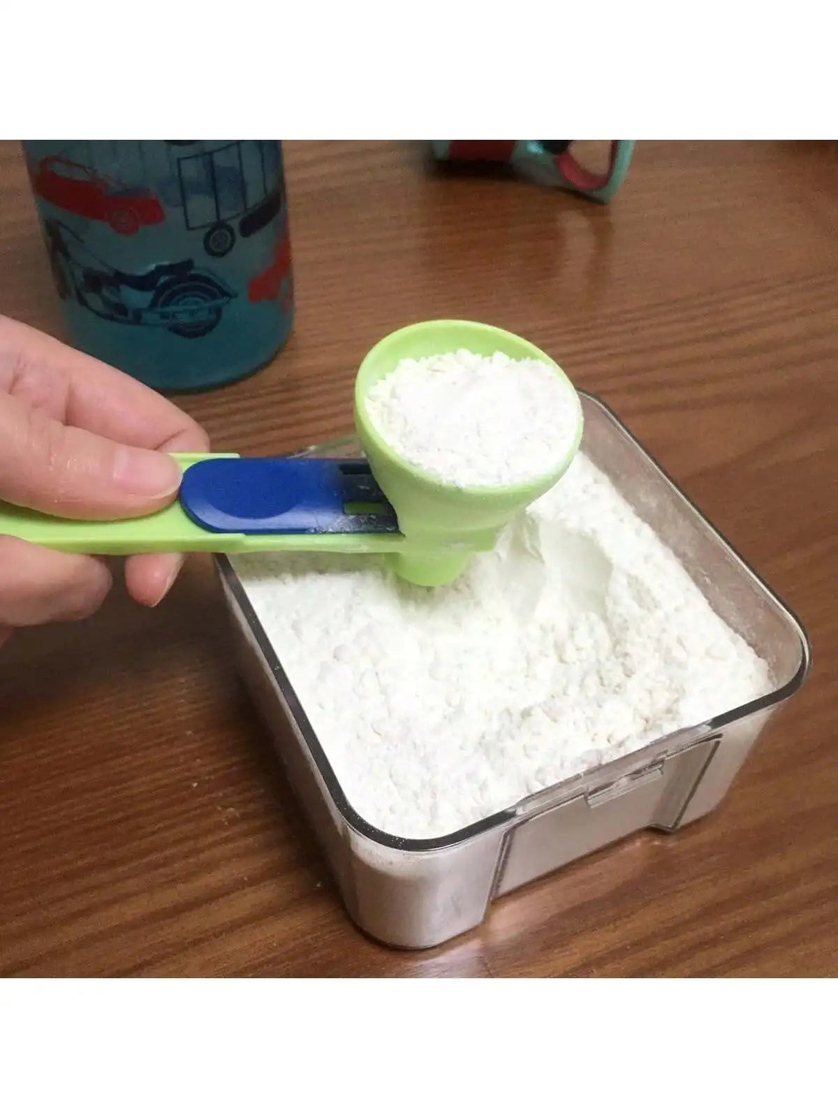 Protein Powder Funnel Spoon | 2-in-1 Measuring Scoop with Longer Handle