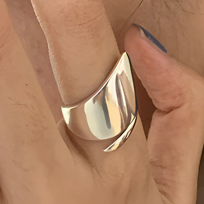 VENTFILLE 925 Sterling Silver Adjustable Rings | Vintage Hip Hop Couples Jewelry