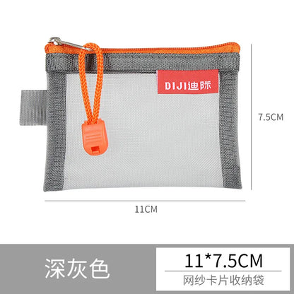 Mini Mesh Zipper Card Pouch | Transparent ID and Credit Card Storage Bag