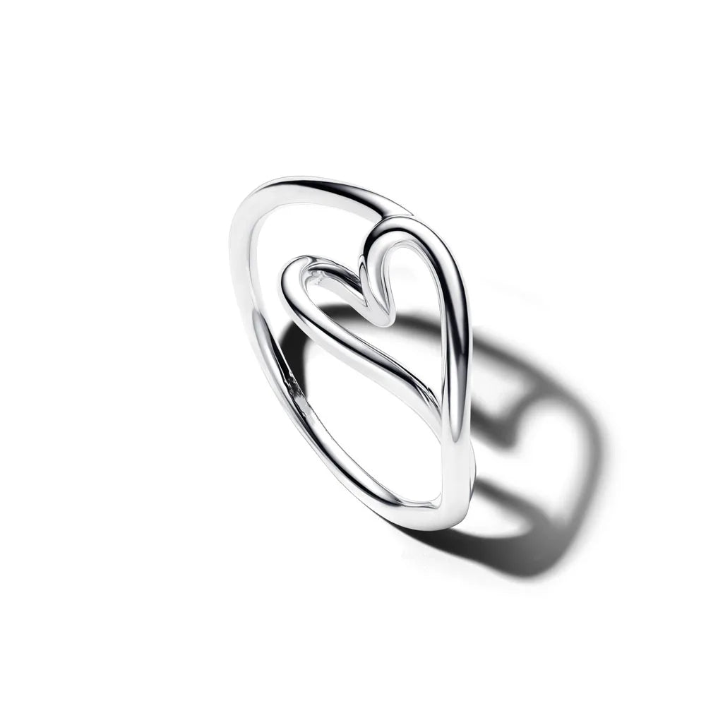 925 Sterling Silver Heart Butterfly Ring | Classic Zircon Wedding Bands for Women