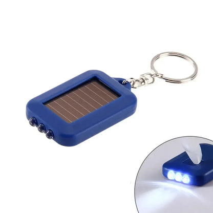 Portable LED Keychain Solar Flashlight | Mini Pocket Light for Outdoor Hiking
