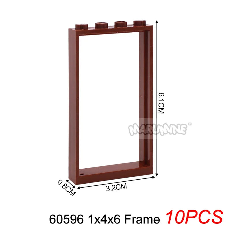 Marumine Window and Door Building Blocks | Compatible City House Parts Set