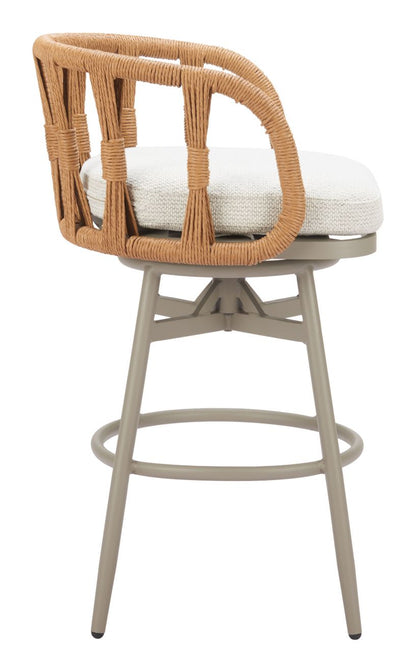 Safal Olefin Fabric Swivel Outdoor Barstool