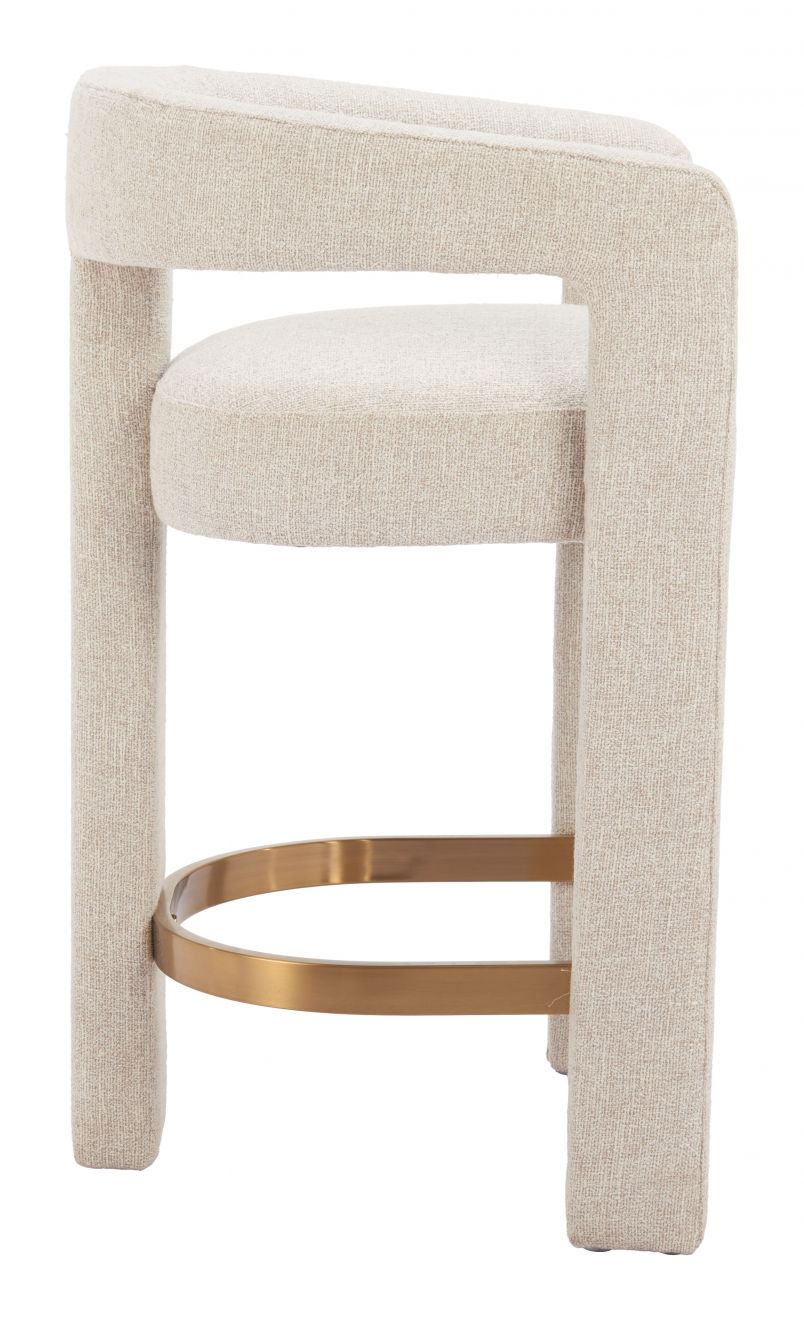 Saiko Textured Fabric Counter Stool