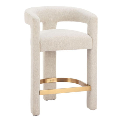 Saiko Textured Fabric Counter Stool