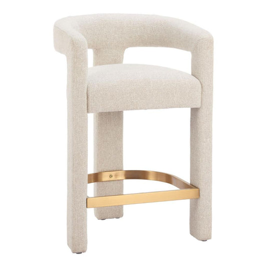 Saiko Textured Fabric Counter Stool