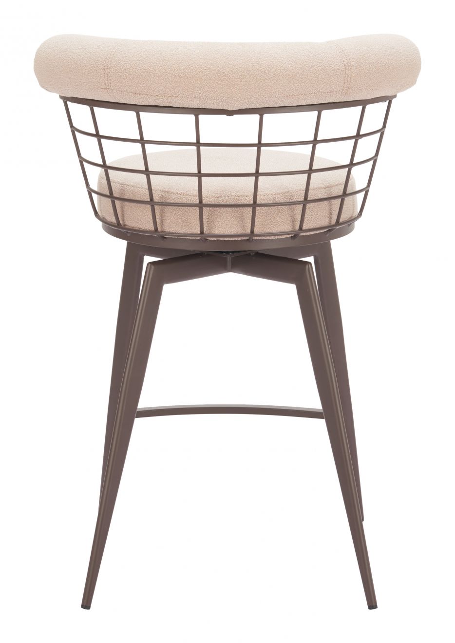 Saku Textured Fabric Swivel Counter Stool
