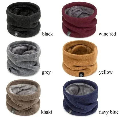 Knitted Neck Gaiter – Thick Fleece-Lined Winter Neck Warmer & Face Cover for Women & Men, Cold-Proof Sports Scarf for Running, Skating, Hiking