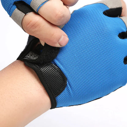 Fingerless Gym Gloves for Men & Women - Anti-Slip Breathable Workout & Cycling Gloves