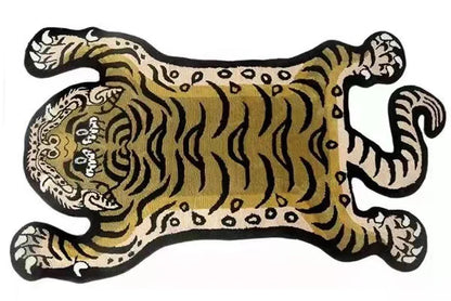 VIKAMA Bionic Tiger Patterned Rug - Exclusive Shaped Mat, Ideal for Living Room & Bedroom Decor, Must - Have Carpet