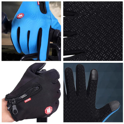 Unisex Touchscreen Winter Gloves - Warm Windproof Non-Slip Gloves for Cycling, Driving & Motorcycle