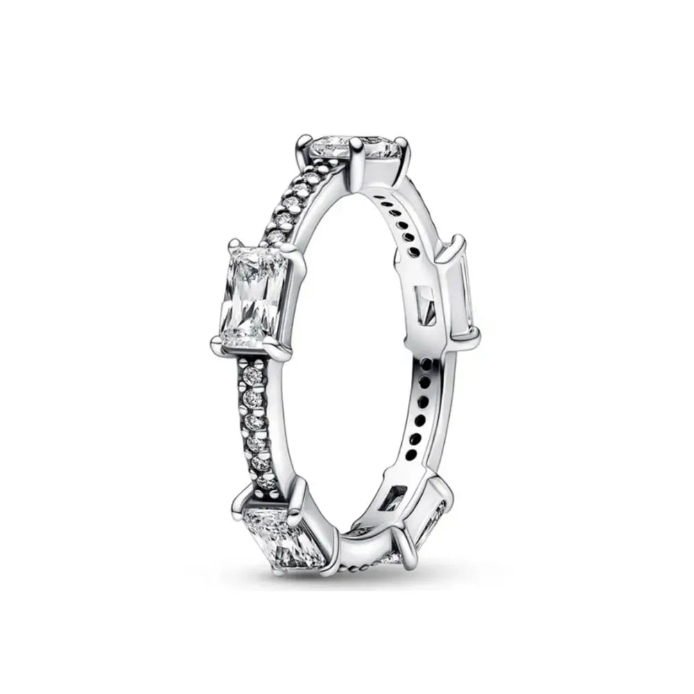 925 Sterling Silver Heart-Shaped Butterfly Flower Ring | Exquisite Charm Jewelry for Her