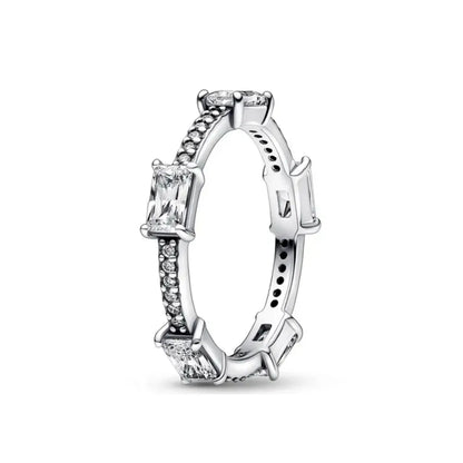 925 Sterling Silver Heart-Shaped Butterfly Flower Ring | Exquisite Charm Jewelry for Her