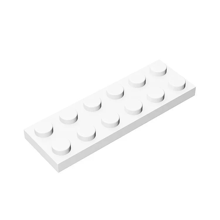 Plate 2 x 6 Building Block | Compatible Building Brick for DIY Creations
