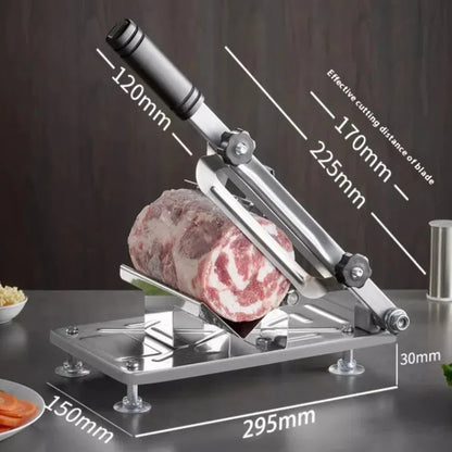 Adjustable Pork Belly & Vegetable Slicer – Frozen Meat Cutter, Stainless Steel Kitchen Slicer