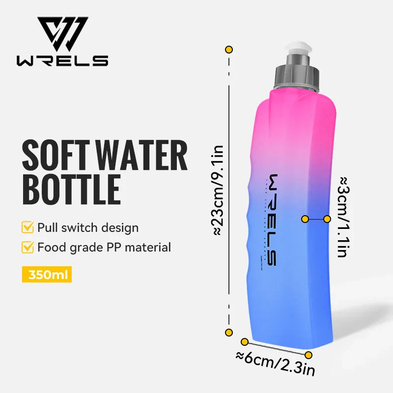 WRELS Curved Waist Water Bottle | BPA-Free Sports Bottle for Running Cycling Travel
