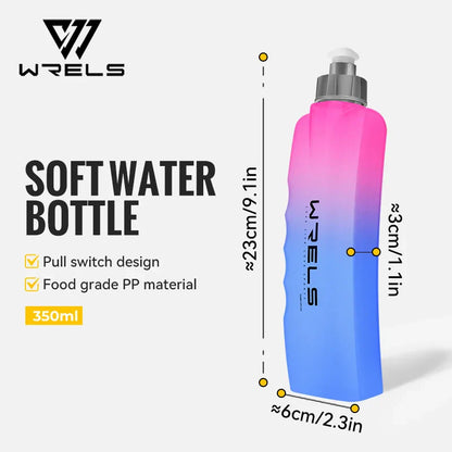 WRELS Curved Waist Water Bottle | BPA-Free Sports Bottle for Running Cycling Travel