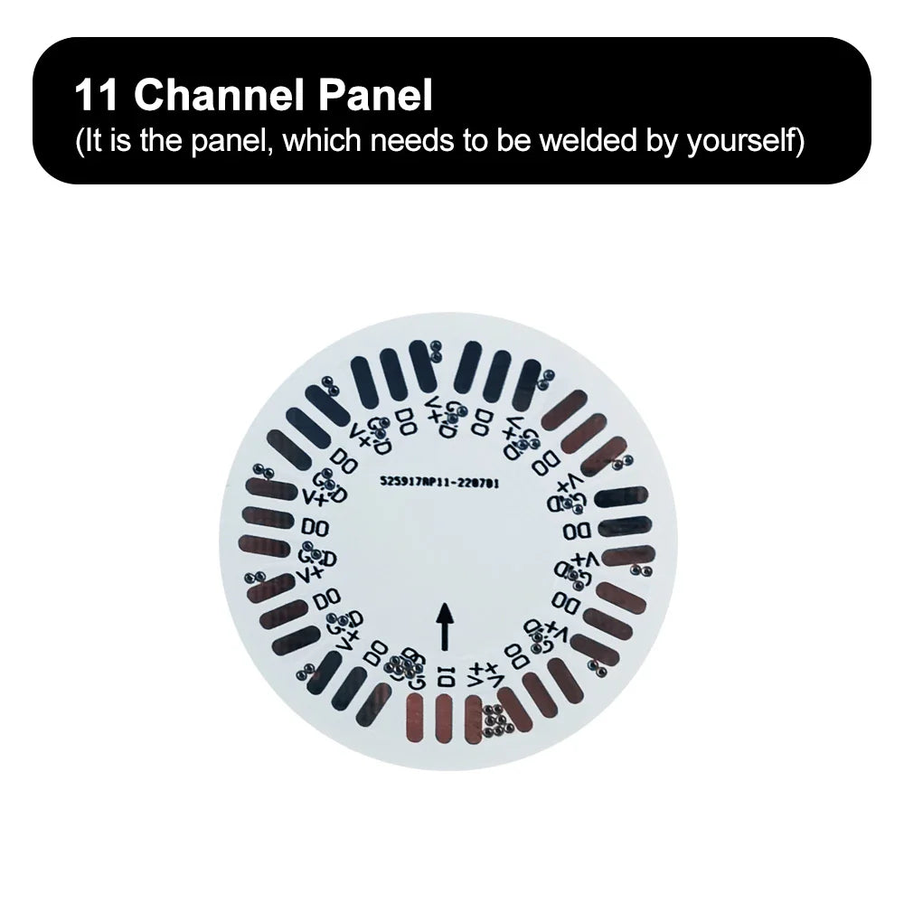 WS2812B LED Firework Light Module Panel 10/11/12/13 Channel | Individually Addressable Pixel Strip Ring