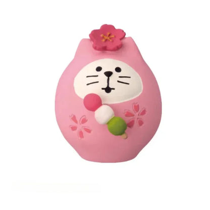 Cute Cat Ornament Admiring Flowers Scene ZAKKA Cherry Blossom INS Trendy Toy DIY Resin Handicraft Ornament