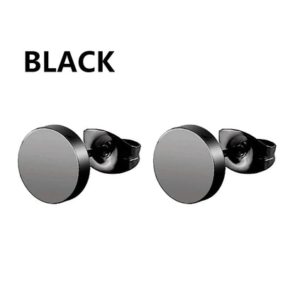 Black Punk Cross Hoop Earrings | Stainless Steel Unisex Jewelry