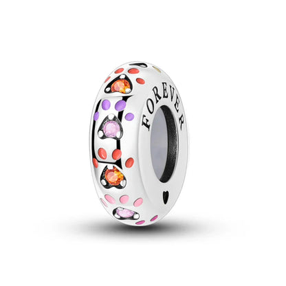100% 925 Sterling Silver Rainbow Zircon Butterfly Dragon Silicone Stopper Charms - Colorful Beads for DIY Bracelets, Customizable Jewelry for All Occasions
