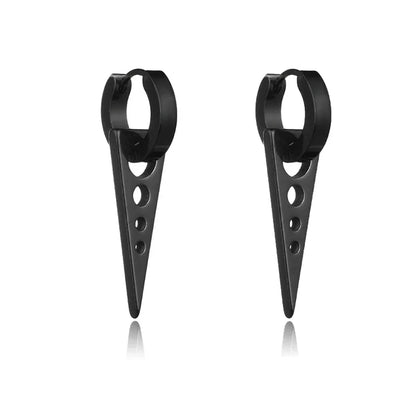 Punk Stainless Steel Stud Earrings Set | Unisex Hip Hop Piercing Jewelry