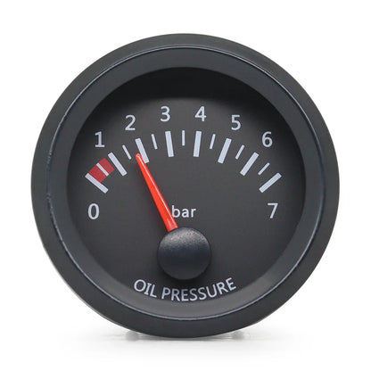 52MM Gauge 12V Water Temp Oil Temp Gauge Oil Press Fuel Volts Gauge Air Fuel Ratio Boost Exhaust Temp Meter Black Face Gauge