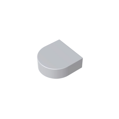 Gobricks Tile Round 1 x 1 Half Circle Extended | Compatible Brick Building Block