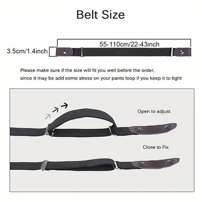 Elastic No-Show Belt | Stretch Woven Waistband for Men and Women
