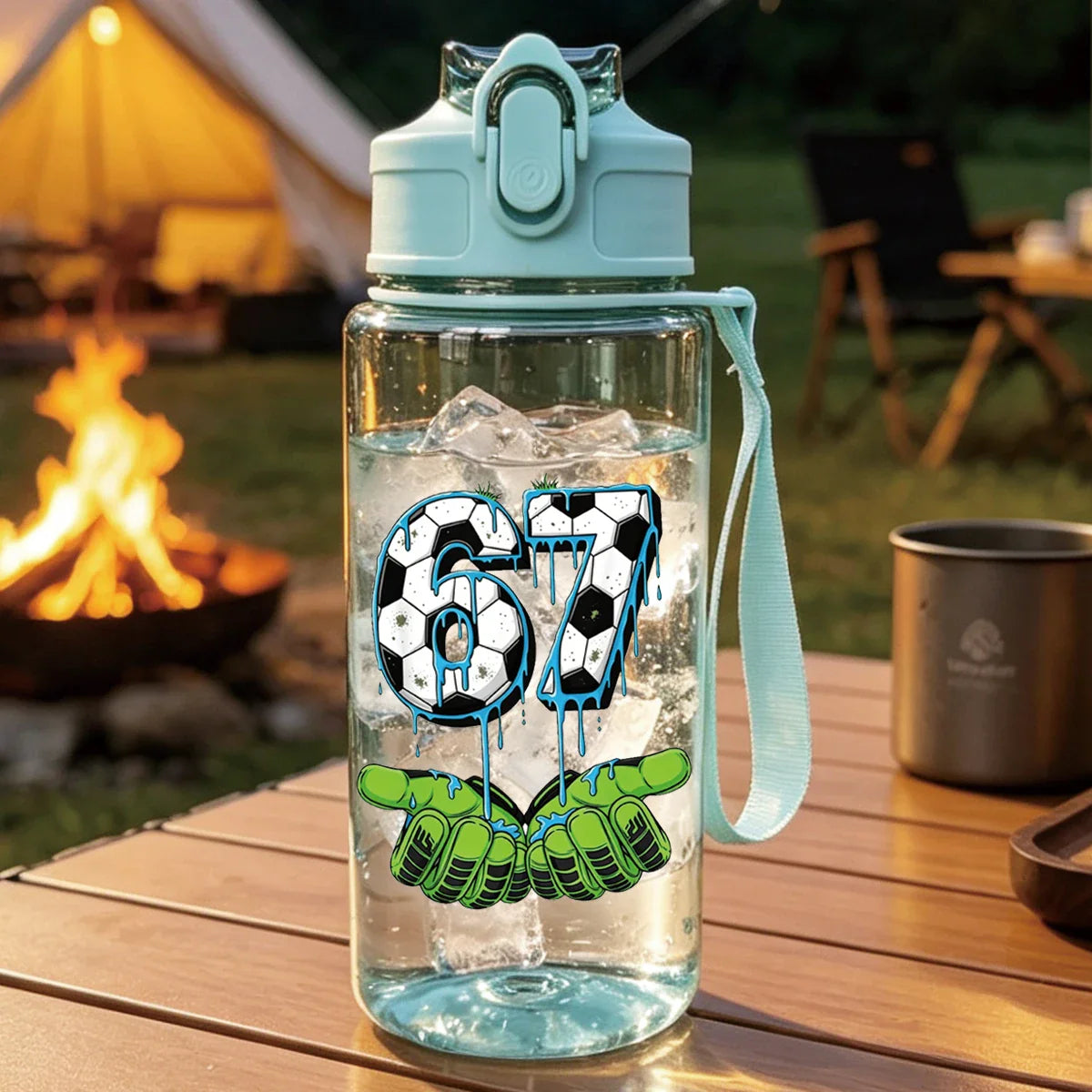 500ml 67 Printed Straw Cup | BPA Free Summer Water Bottle