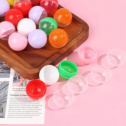 50 Clear Plastic Capsules for Party Favors and Vending Machines | 32mm
