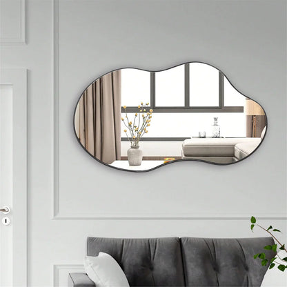 1pc Irregular Wall Mirror Cloud Mirror Asymmetric Acrylic Wall Mirror Suitable For Home Decoration, Room, Bathroom Living Room