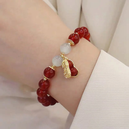 Crystal Butterfly Pendant Bracelet | Colorful Glass Bead Jewelry for Women