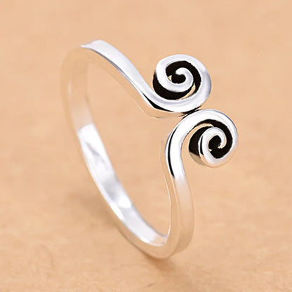 925 Sterling Silver Zircon Adjustable Ring | Women's Cocktail Jewelry