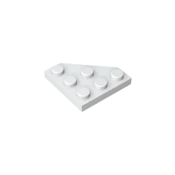 Gobricks GDS-556 Wedge Plate 3 x 3 Cut Corner | Compatible Building Block for DIY