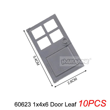 Marumine Window and Door Building Blocks | Compatible City House Parts Set