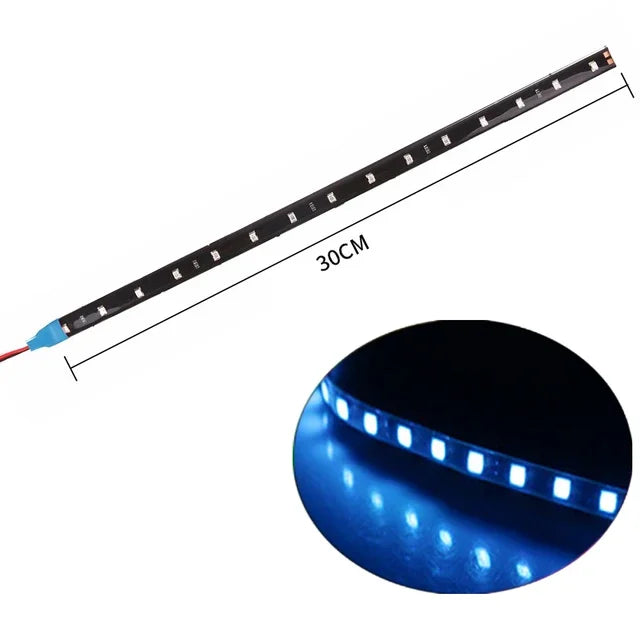 Car Led Strip Light 30cm | 12V Waterproof Interior Decoration for Car Motorcycle