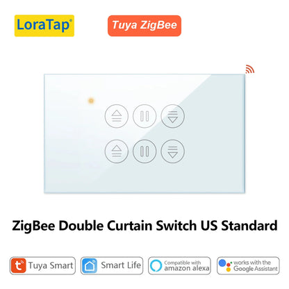 Tuya Smart Life EU WiFi Double Curtain Blind Switch for Roller Shutter Electric motor Google Home Alexa Echo Voice Control DIY