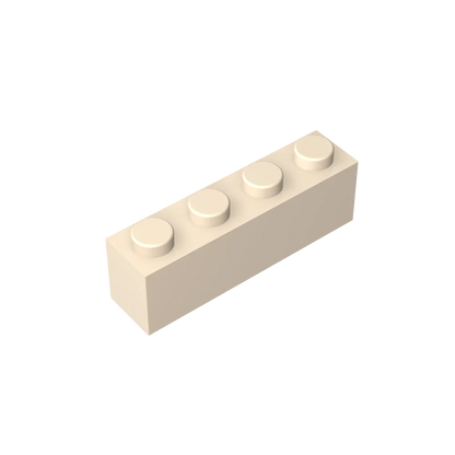 Gobricks GDS-534 Brick 1 x 4 without Bottom Tubes | Compatible Building Block Set