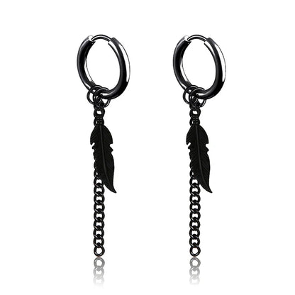 Punk Stainless Steel Stud Earrings Set | Unisex Hip Hop Piercing Jewelry